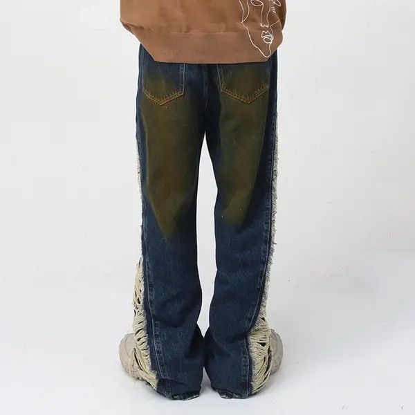 Japanese Brand Shizuku x Kato Retro punk distressed denim jeans pants Size US 32 / EU 48 - 3 Thumbnail