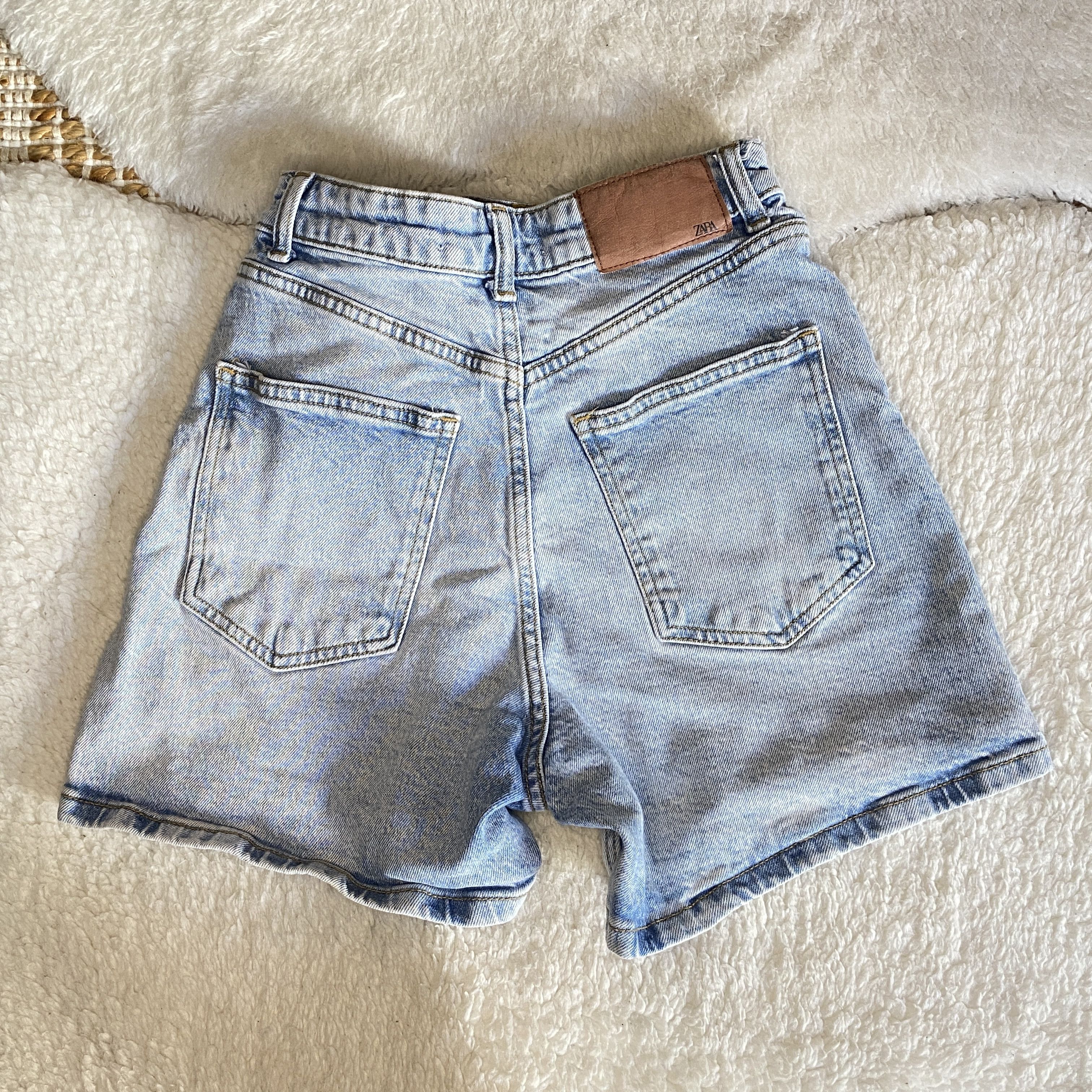 Zara Zara Light Blue Denim Mom Shorts US 0 Size 25" / US 0 / IT 36 - 10 Thumbnail