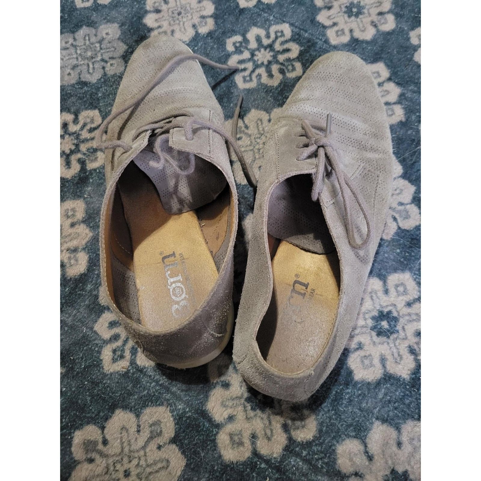 Born Born Gray Suede Leather Lace Up Casual Shoes Womens 10M Size US 10 / IT 40 - 2 Thumbnail