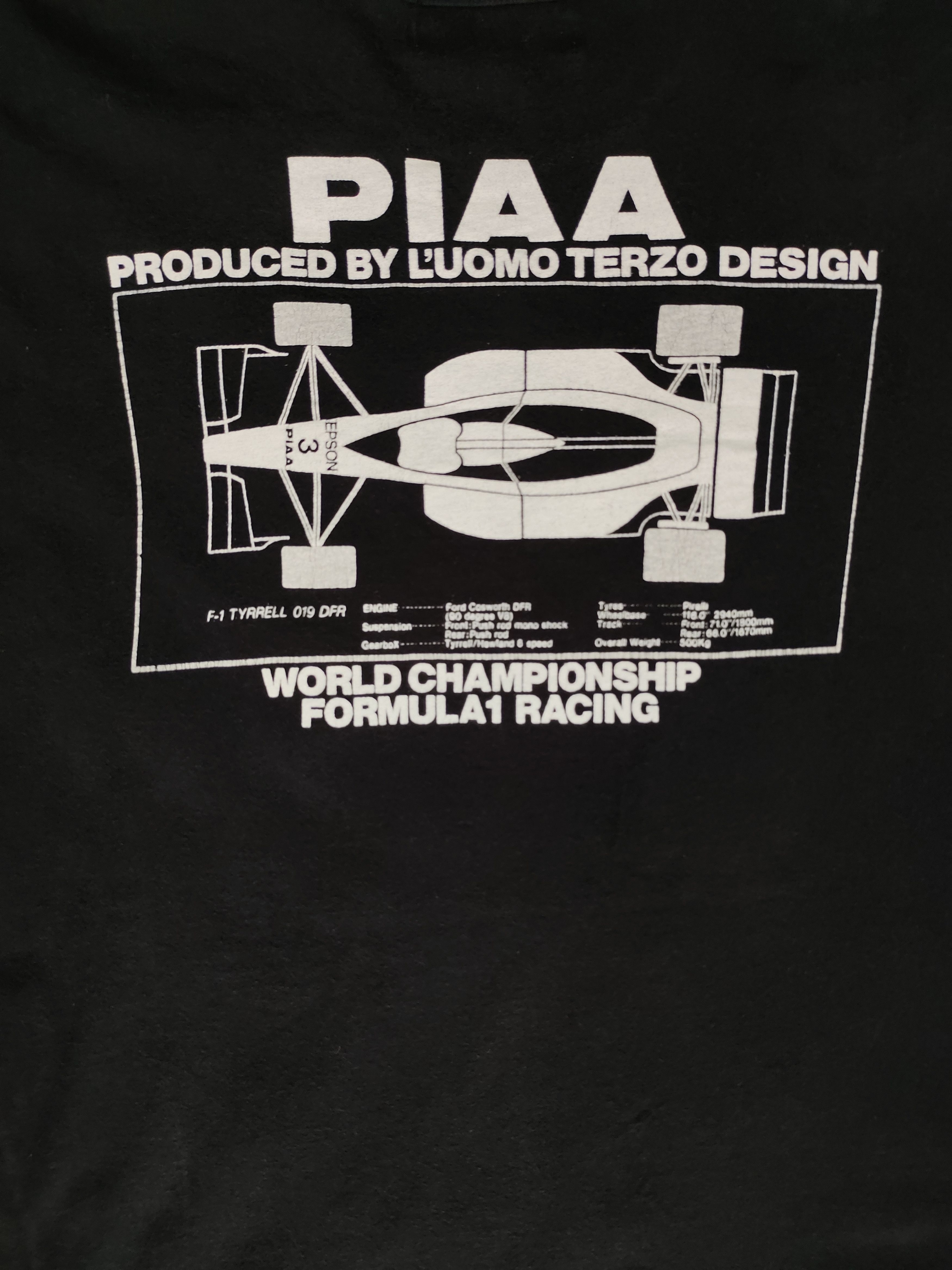 Formula 1 Vintage 90s PIAA Formula 1 Racing By Luomo Terzo T-Shirt Size US M / EU 48-50 / 2 - 9 Thumbnail