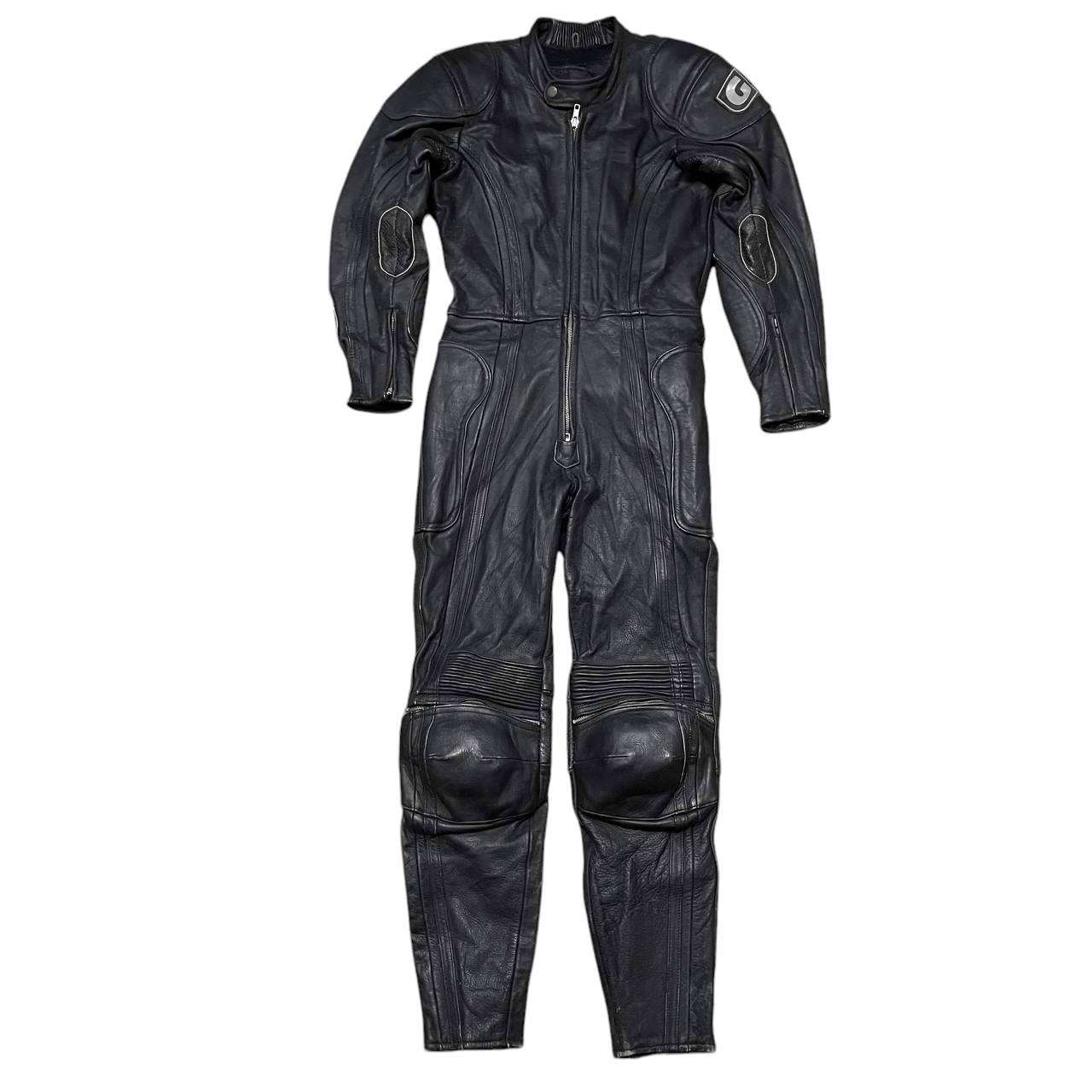 Leather Vintage 90's Giulio Leather Jumpsuit Racing Coveralls Size US 28 / EU 44 - 1 Thumbnail
