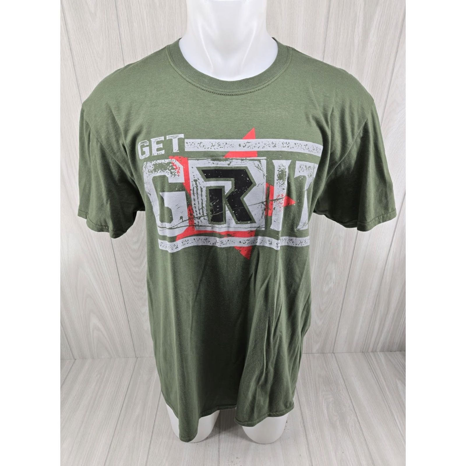 Vintage WWE Edge Get Grit Green Wrestling Mens T-Shirt XL Cotton Short Sleeve Crew Neck Graphic Tee Authentic Wear Size XL Mens Size US XL / EU 56 / 4 - 2 Thumbnail