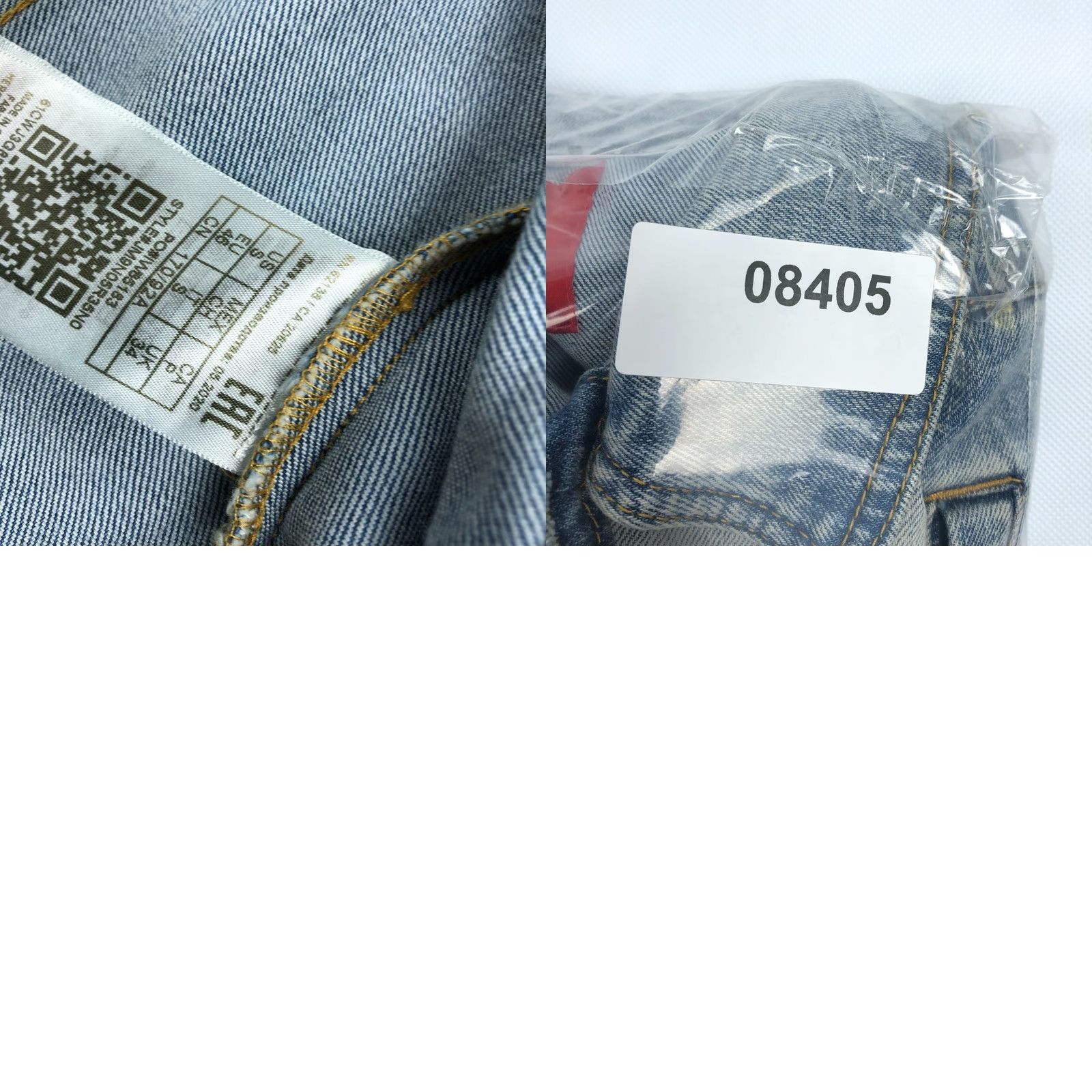 Guess VINTAGE GUESS Blue Denim Jacket Mens S Stretch Jeans Style Biker USA Classic 80s/90s? Size US 29 - 9 Thumbnail