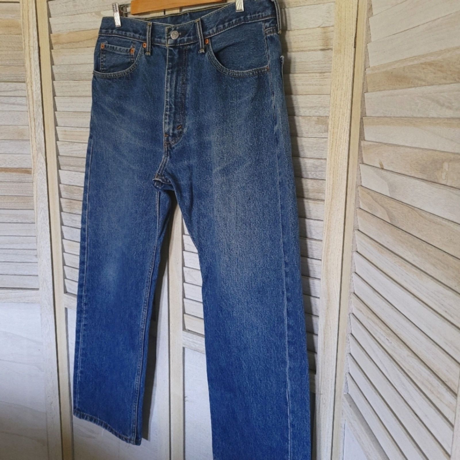 Levi's Levi's 505 Mens Jeans Size 36 36x29 Straight Leg Blue Denim Size US 36 / EU 52 - 3 Thumbnail