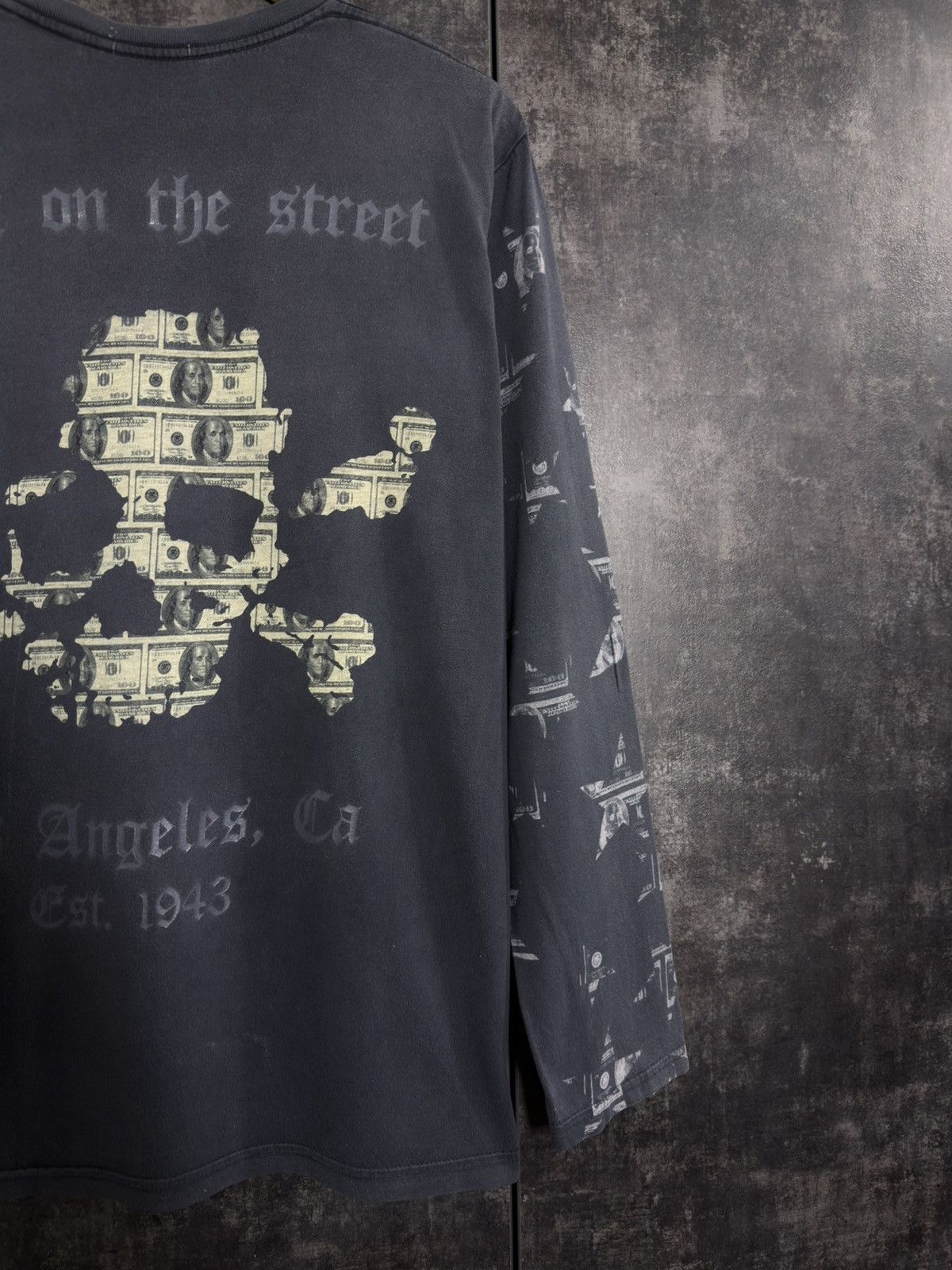 Christian Audigier Sick Vintage Smet Christian Audigier Money Skull Longsleeve Size US M / EU 48-50 / 2 - 10 Thumbnail