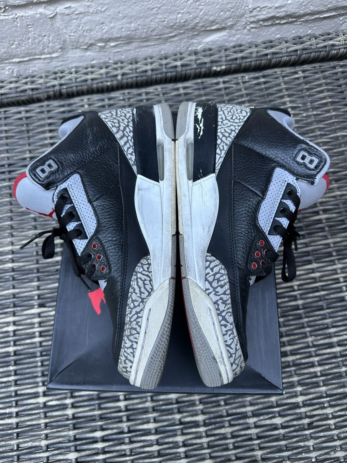 Jordan Brand Jordan 3 Black Cement 2018 Size US 10.5 / EU 43-44 - 7 Thumbnail