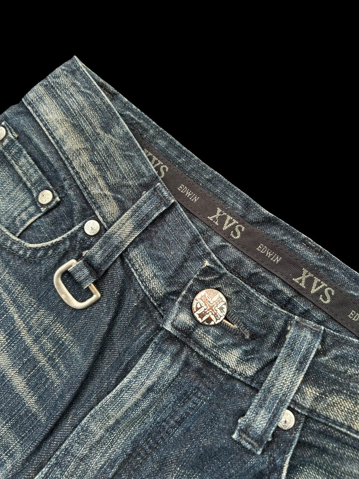 Edwin × Kapital × Vintage 🎌☠️ EDWIN XVS PUNK DISTRESSED JAPANESE DENIM JEANS ☠️🎌 Size US 28 / EU 44 - 1 Thumbnail