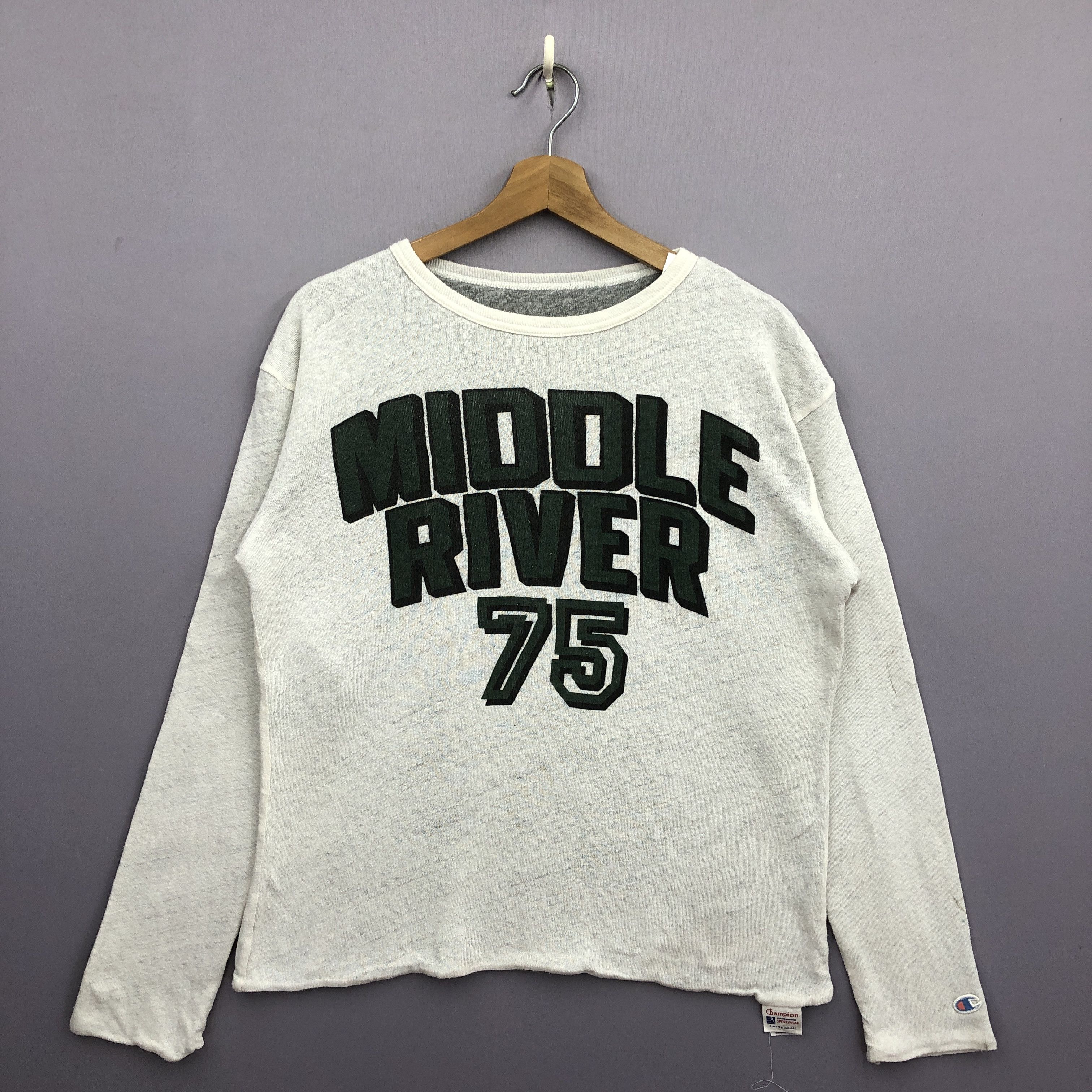 Champion × Vintage 90s Champion Middle River 75 Sweater Reversible Sweatshirt Size S / US 4 / IT 40 - 1 Thumbnail