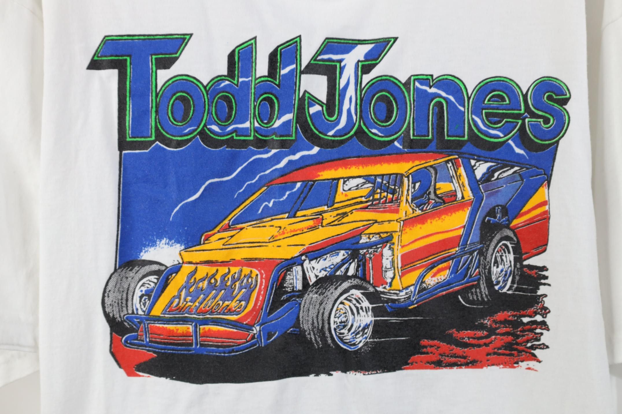 Vintage Vintage Dirt Todd Jones Racing Short Sleeve T-Shirt White Size US XL / EU 56 / 4 - 4 Thumbnail