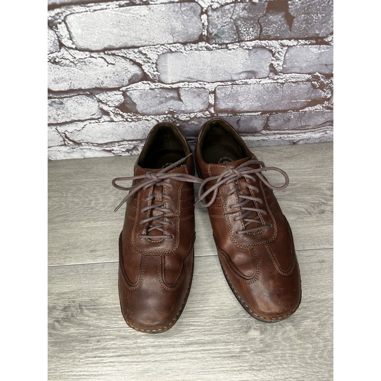 Rockport Rockport K52456 Brown Leather Casual Lace Up Casual Sneakers Size US 9 / EU 42 - 1 Thumbnail