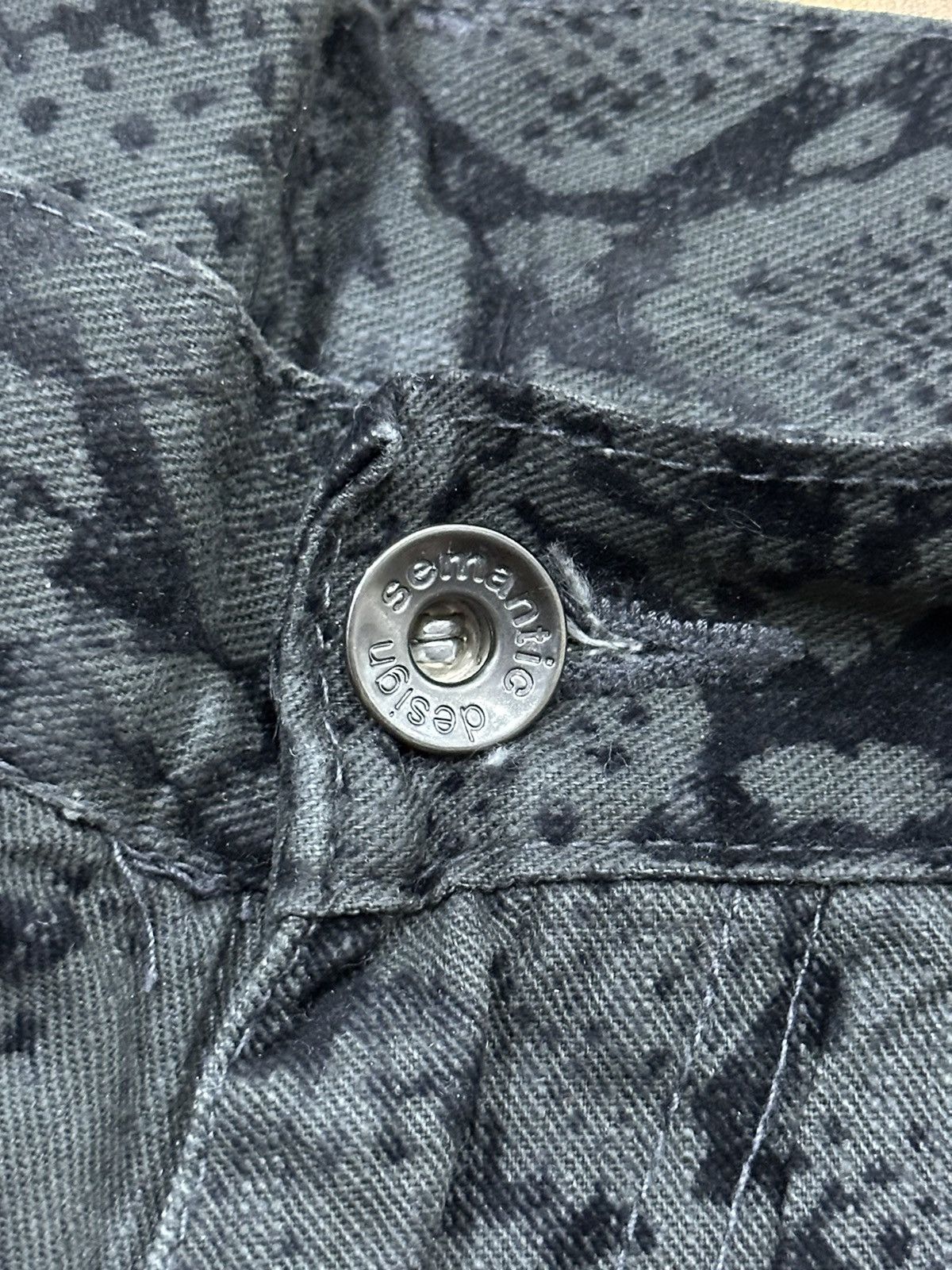 Semantic Design Python Woven Flared Jeans