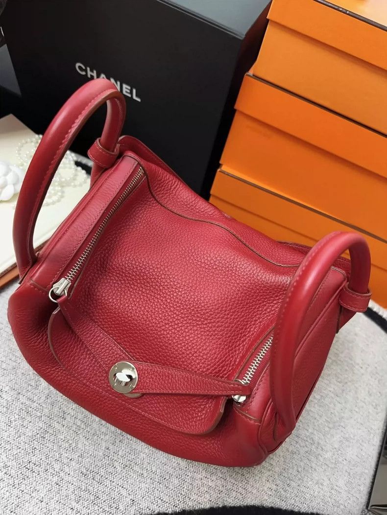 Hermes Hermes Lindy 30 Red Leather Bag-2506 Size ONE SIZE - 7 Thumbnail