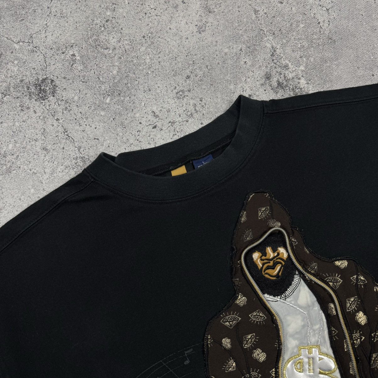 Band Tees × Vintage Vintage Raw Blue Big Logo Hip Hop T Shirt Size US L / EU 52-54 / 3 - 6 Thumbnail