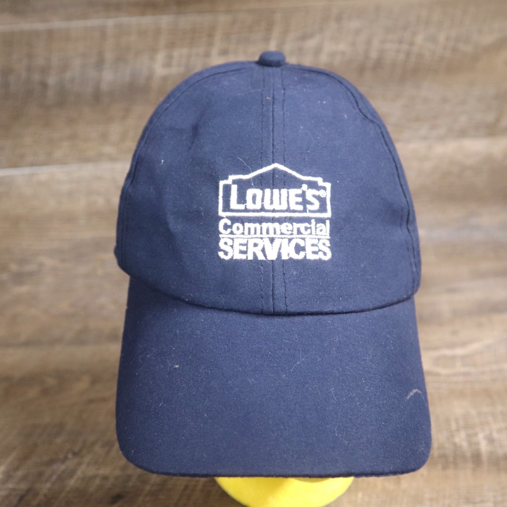 Vintage Lowe's Hat Snapback Baseball Cap Contractor Employee Adult Adjustable Blue Logo Hat Mens Size ONE SIZE - 2 Thumbnail