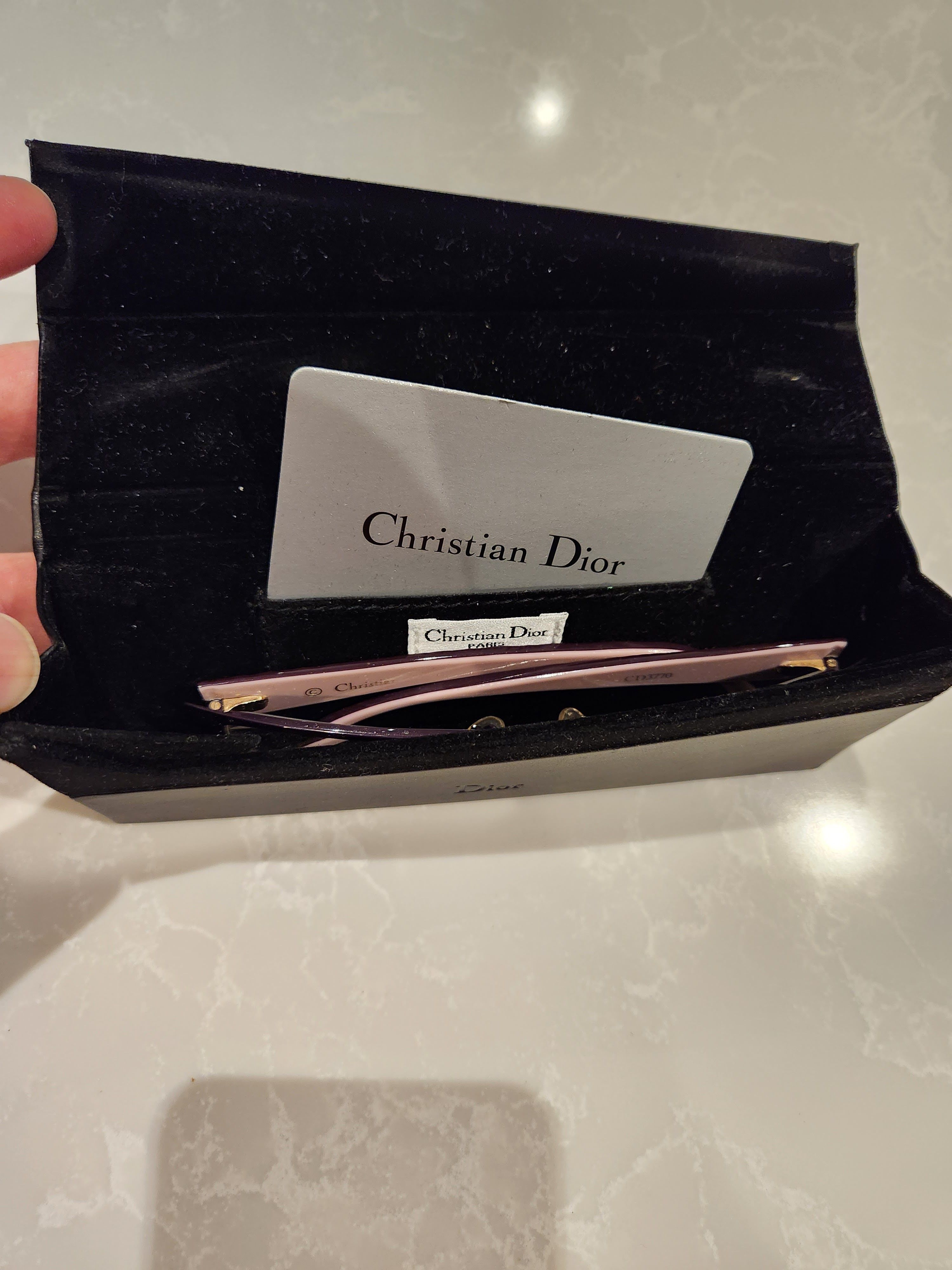 Dior CD 3770 Black Quilted Pattern Glasses Frames Made Italy Size ONE SIZE - 13 Thumbnail
