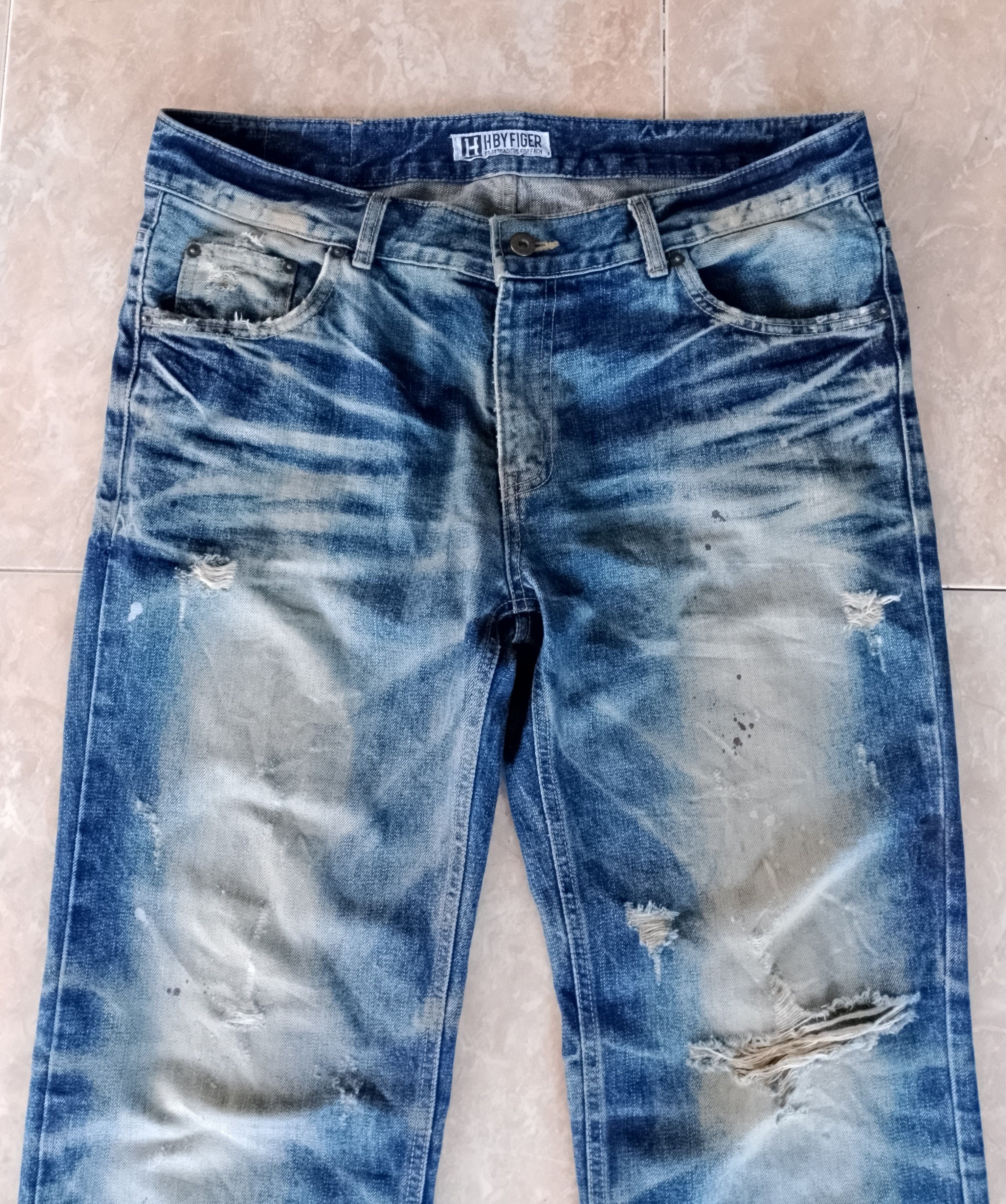 If Six Was Nine H by Figer Boot Cut Distressed Denim Size US 36 / EU 52 - 2 Thumbnail