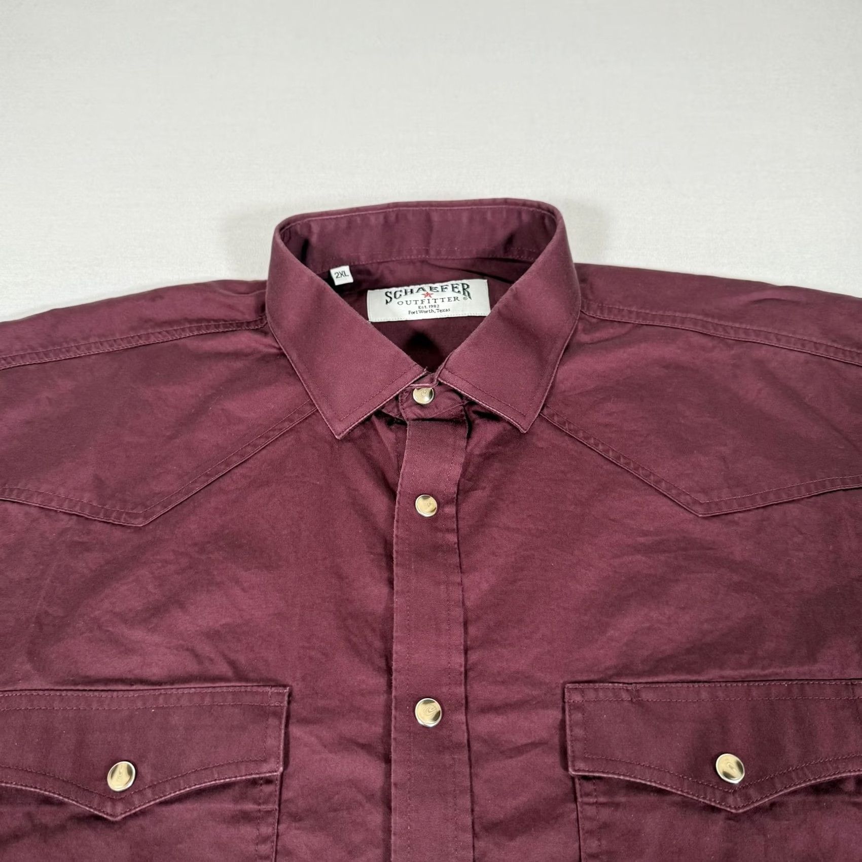 Vintage Schaefer Outfitter Shirt Men 2XL Red Western Pearl Snap Cotton Cowboy Work Ranch Shirt Size US XXL / EU 58 / 5 - 3 Thumbnail