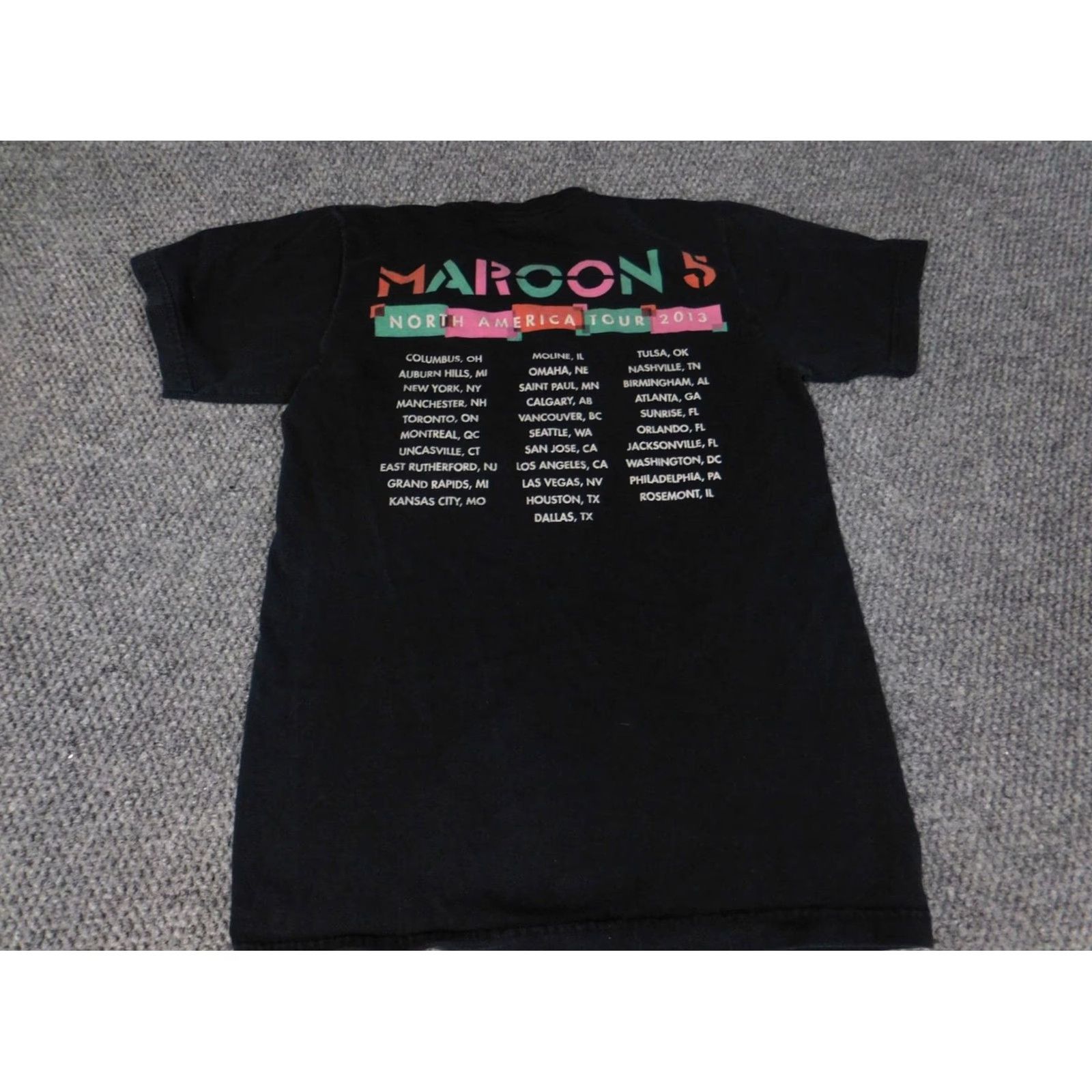 American Apparel Maroon 5 Mens Shirt S Black Short Sleeve Crew Neck Logo T-Shirt Knit Cotton Regular Beach American Apparel Size US S / EU 44-46 / 1 - 7 Thumbnail