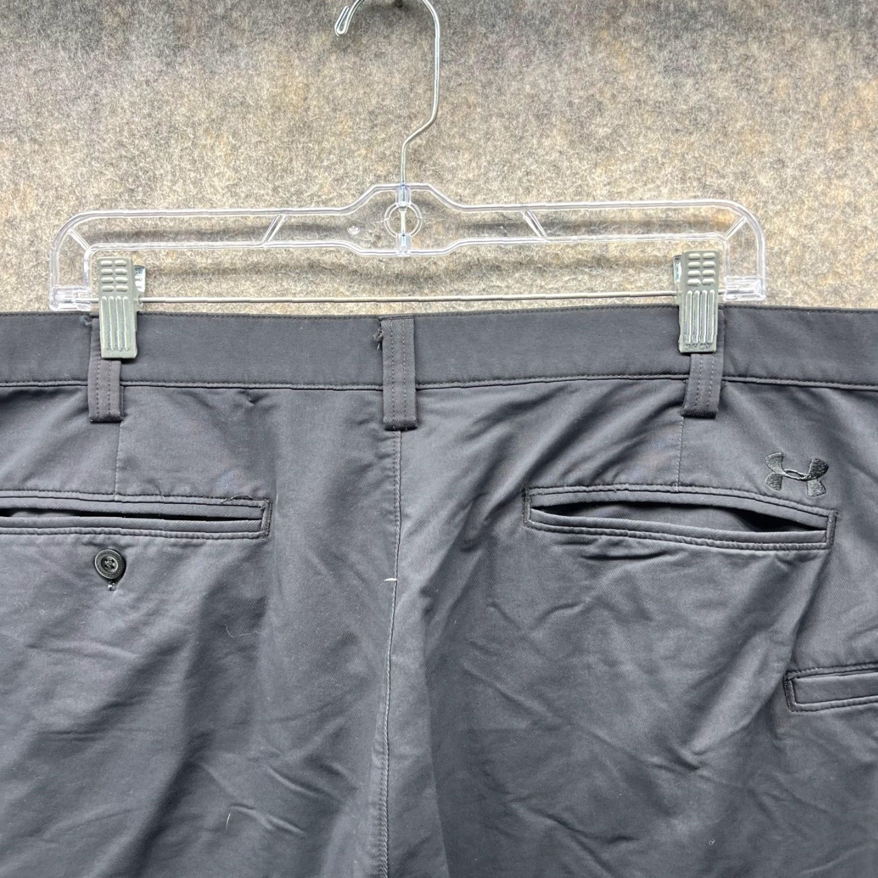 Under Armour VINTAGE Under Armour Pants Men 38x32 Stretch Black Chino Flat Polyester Trousers UA Shirt? Size US 38 / EU 54 - 5 Thumbnail