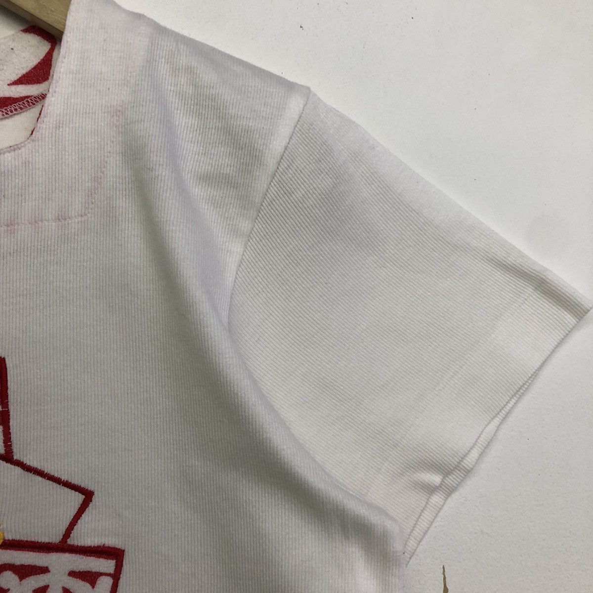 Courreges Vintage Courreges Paris Embriodered Spellout Design Tshirt Size XS / US 0-2 / IT 36-38 - 6 Thumbnail