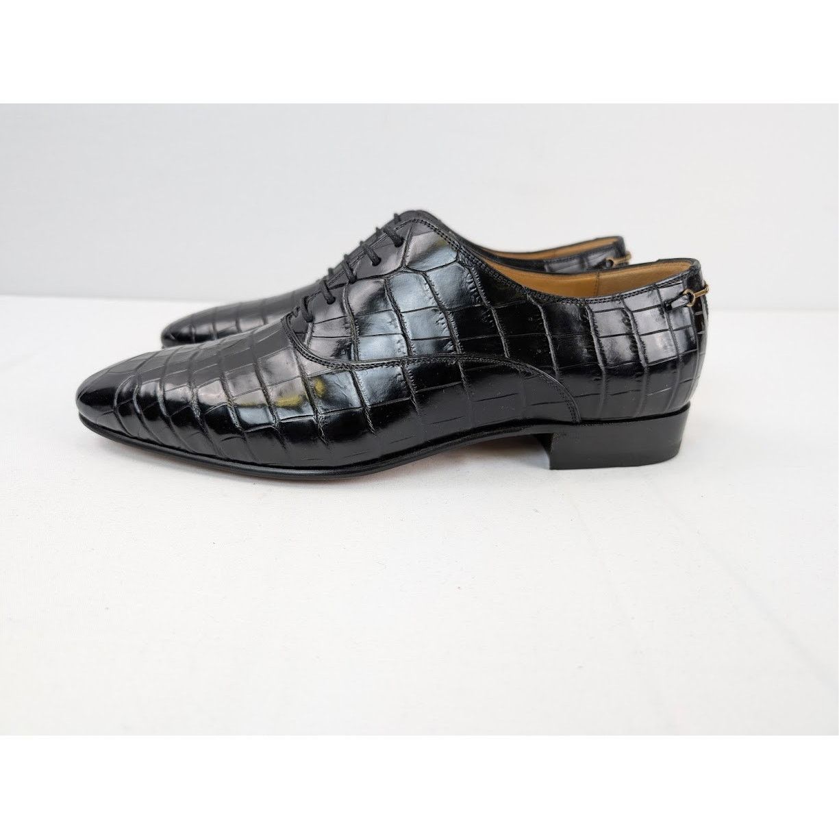 Gucci o1rshd1 Croco Niloticus Shoes in Black Size US 10.5 / EU 43-44 - 11 Thumbnail