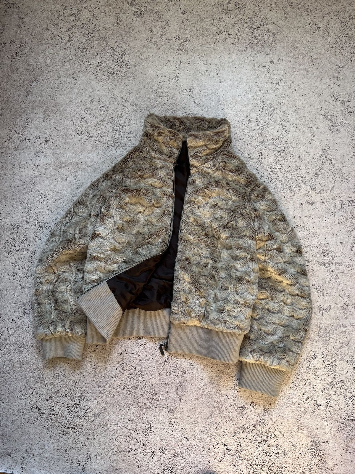 If Six Was Nine × Le Grande Bleu (L.G.B.) Y2K Vintage Full Mohair Fuzzy Faux Fur Fluffy Jacket Size M / US 6-8 / IT 42-44 - 2 Thumbnail