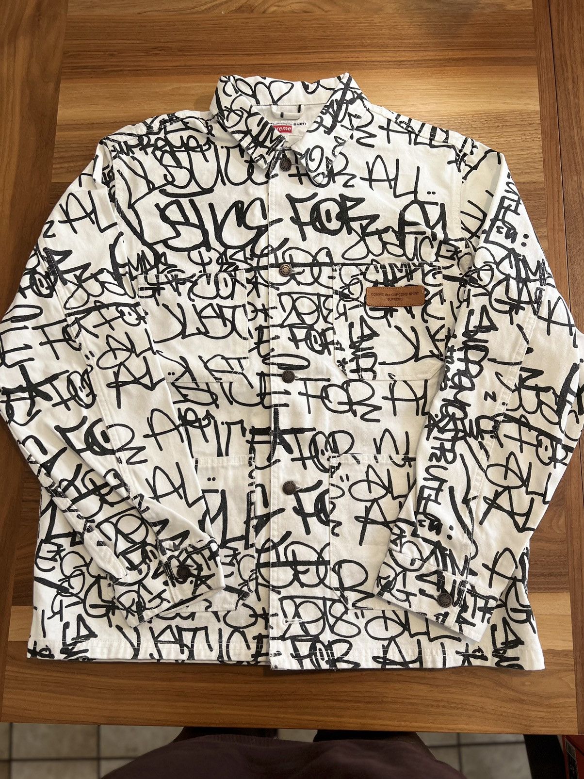 Supreme Comme des Garcons SHIRT Printed Canvas Chore Coat