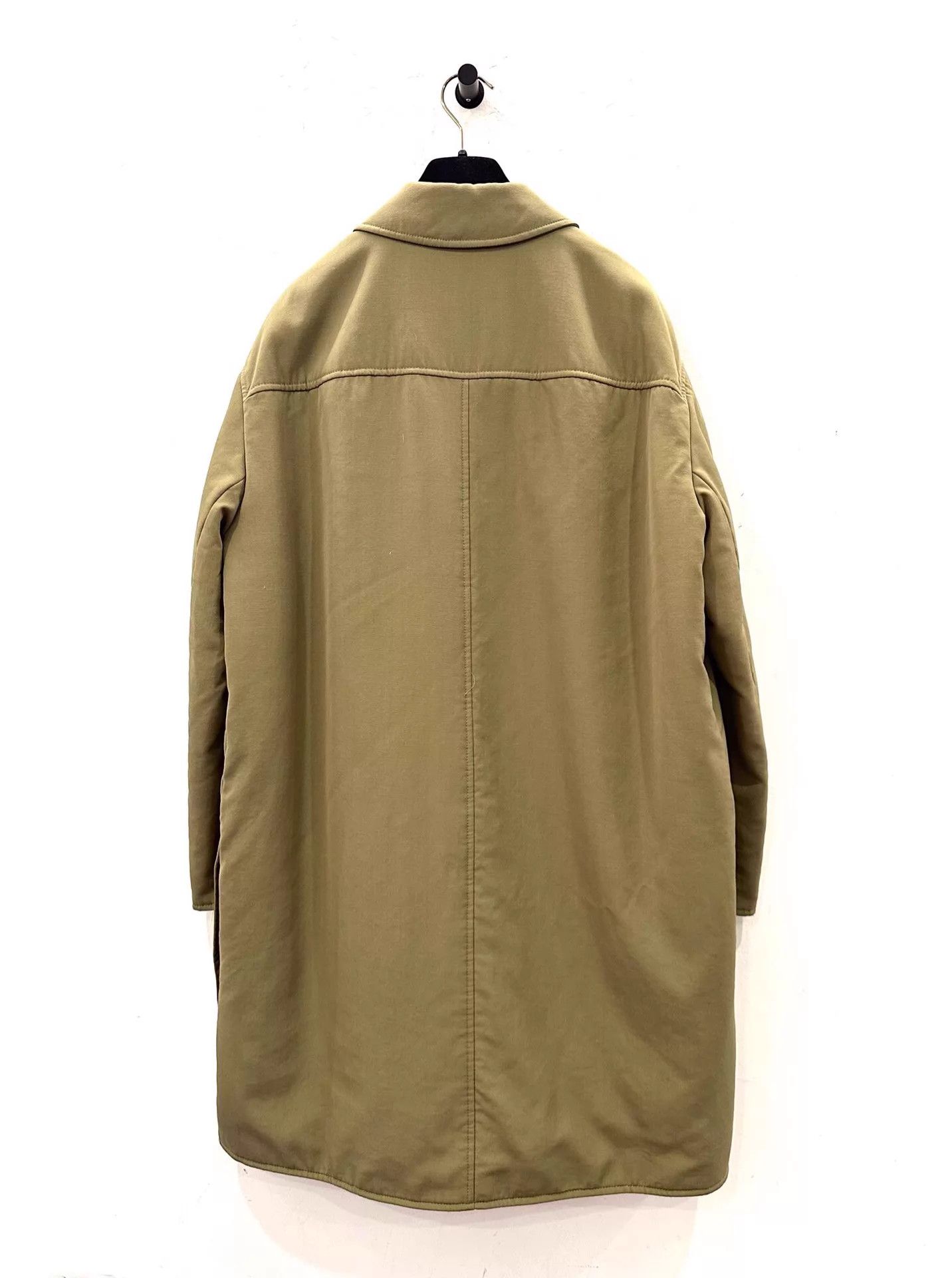 Hermes Hermes women's olive green longline jacket with logo button Size XS / US 0-2 / IT 36-38 - 2 Thumbnail