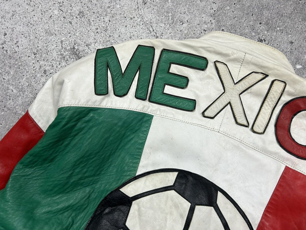 Mexicana × Vintage 1996 Mexico World Cup Usa Leather Jacket Size US L / EU 52-54 / 3 - 13 Thumbnail