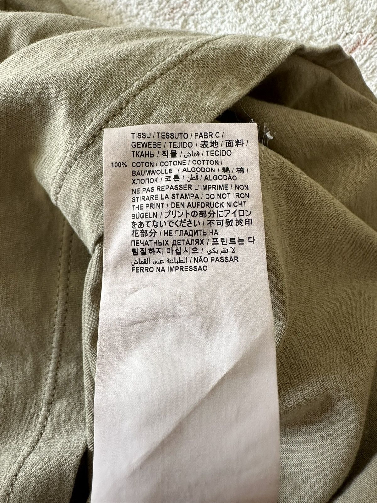 Saint Laurent Paris $550 Saint Laurent Rive Gauche logo t shirt olive khaki M Size US M / EU 48-50 / 2 - 18 Thumbnail