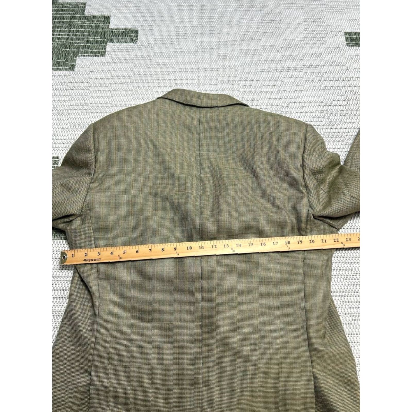 Ermenegildo Zegna Ermenegildo Zegna Suit Jacket Men 44 Green Plaid Cashmere 2 Piece Modern Notch Single-Breasted Casual Senior? Size 44R - 5 Thumbnail
