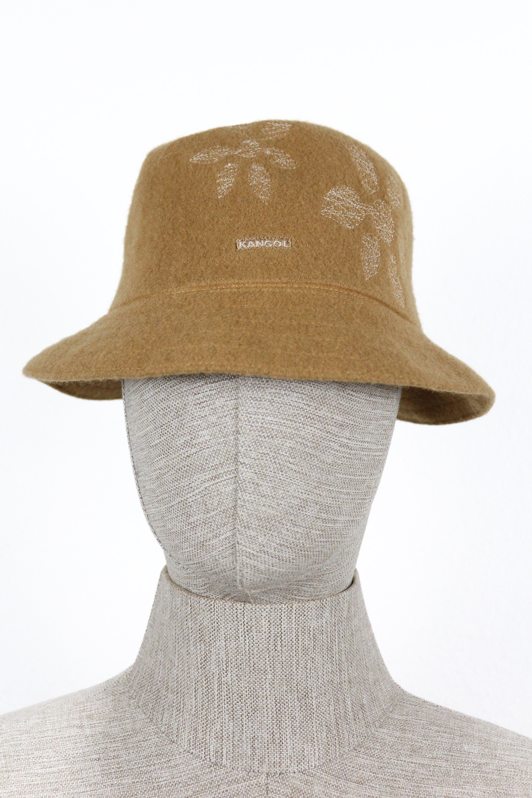 Kangol × Vintage Kangol Logo Beige Wool Bucket Hat NZ Size ONE SIZE - 5 Thumbnail