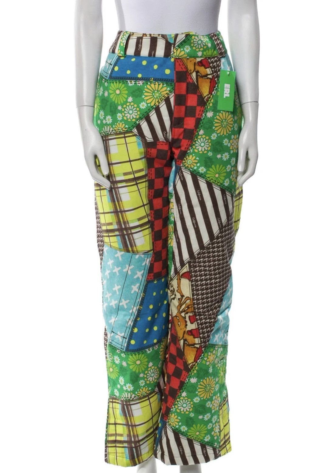 ERL ERL Multicolor Cowboy Patchwork Down Trousers Size US 32 / EU 48 - 1 Thumbnail