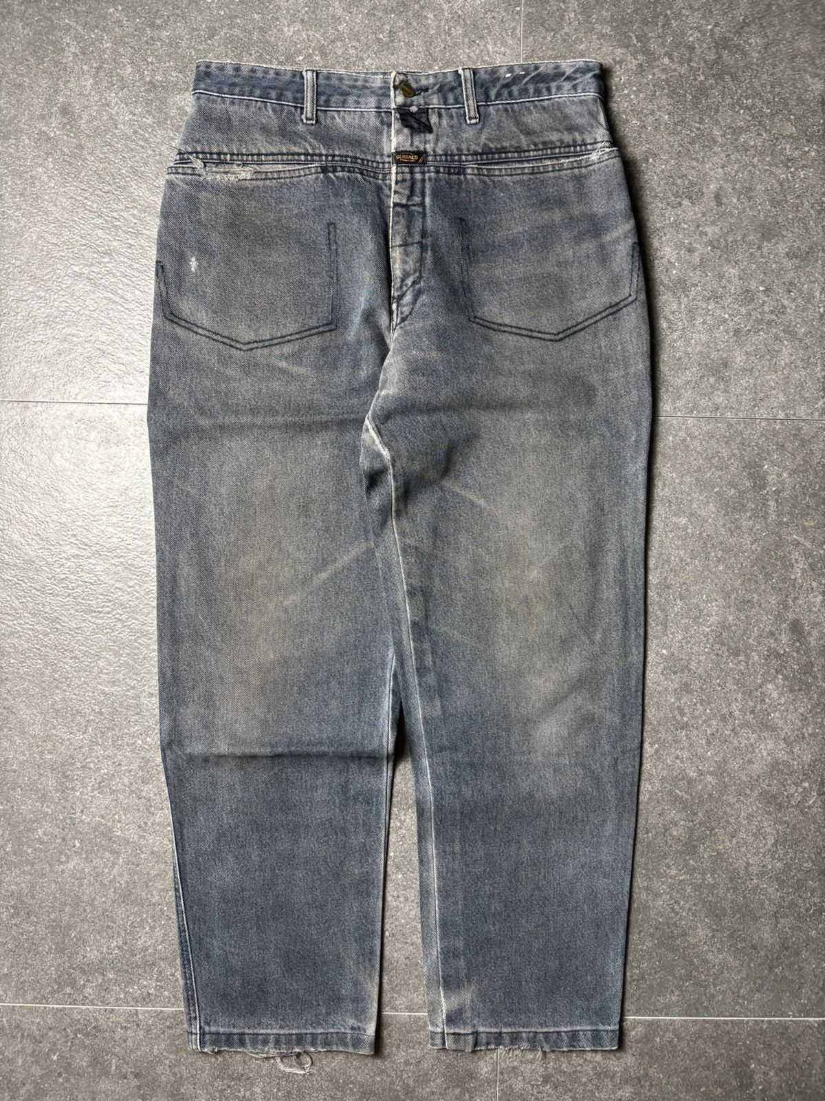 Marithe + Francois Girbaud 2000s Marithe Francois Girbaud Stone Washed Dirty Jeans Size US 30 / EU 46 - 2 Thumbnail