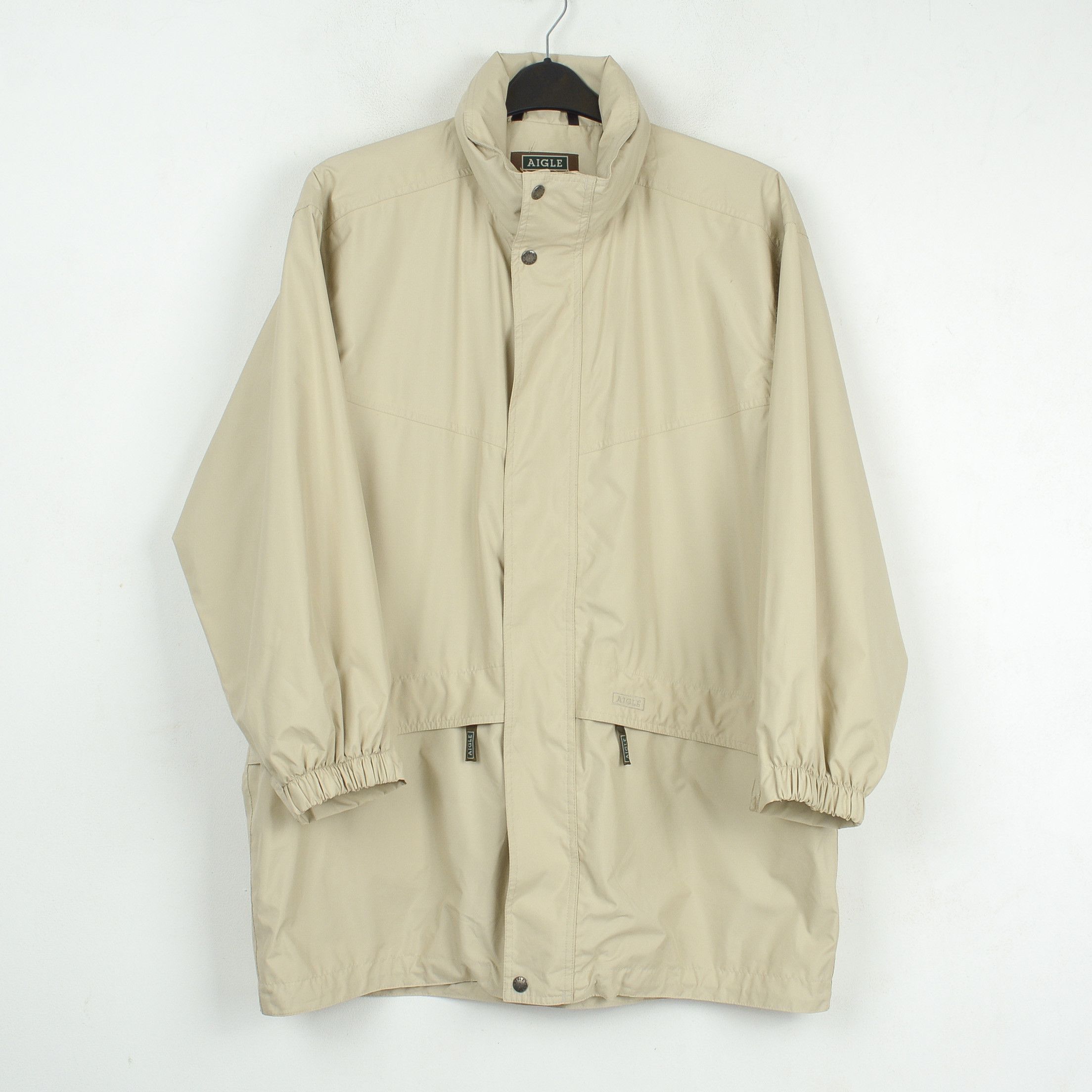 Aigle Men Jacket Waterproof Hike Windproof Hidden Hood Parka Coat Size US L / EU 52-54 / 3 - 1 Thumbnail