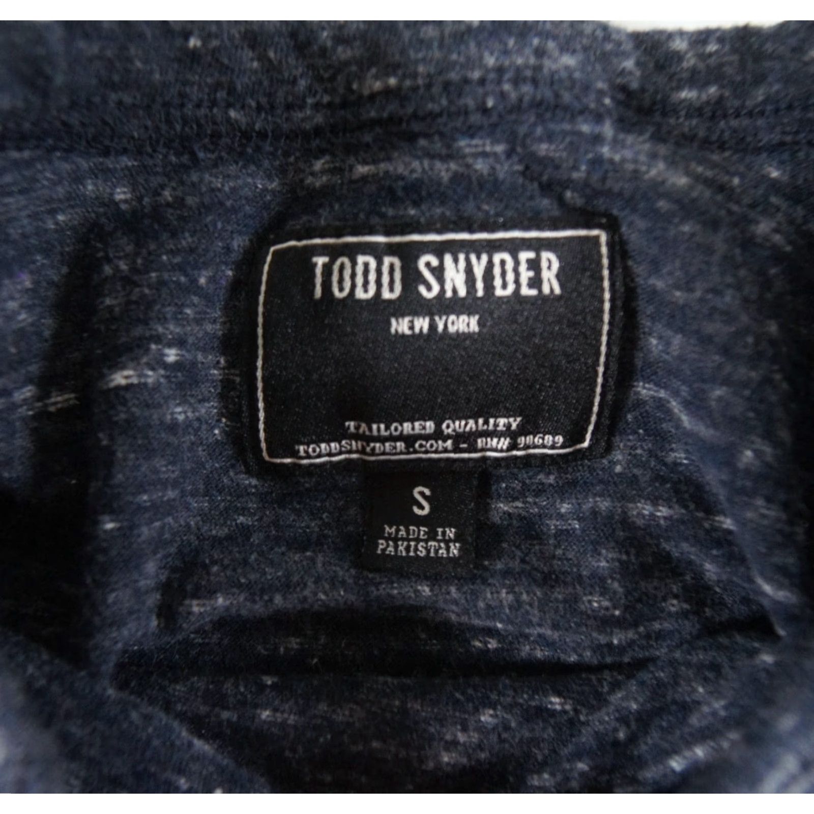 Todd Snyder Todd Snyder Men Small Blue Long Sleeve T-Shirt Pocket Pockets Crewneck Casual Size US S / EU 44-46 / 1 - 6 Thumbnail