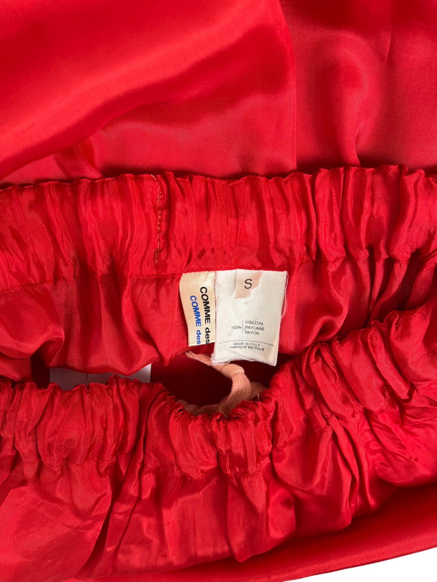Comme des Garcons 2010's Red Maxi Silk Skirt Size 27" / US 4 / IT 40 - 11 Thumbnail
