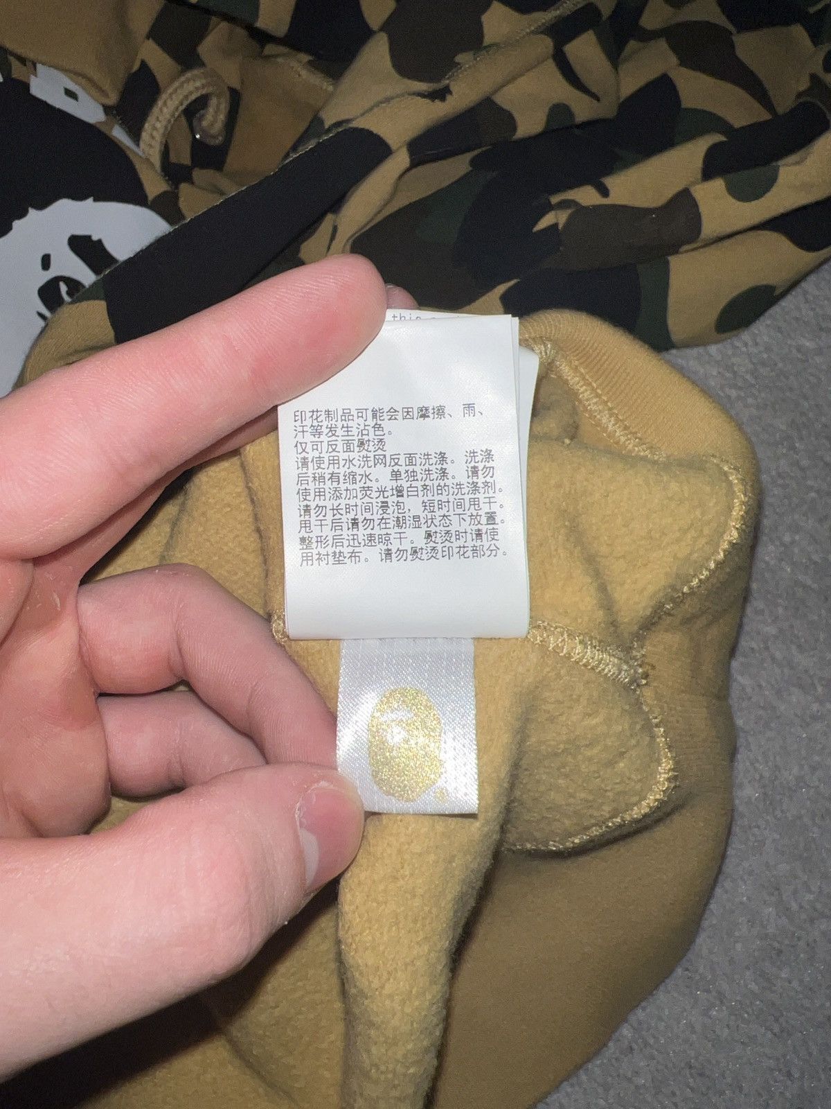 Bape Bape 1st camo pullover hoodie yellow Size US XL / EU 56 / 4 - 12 Thumbnail