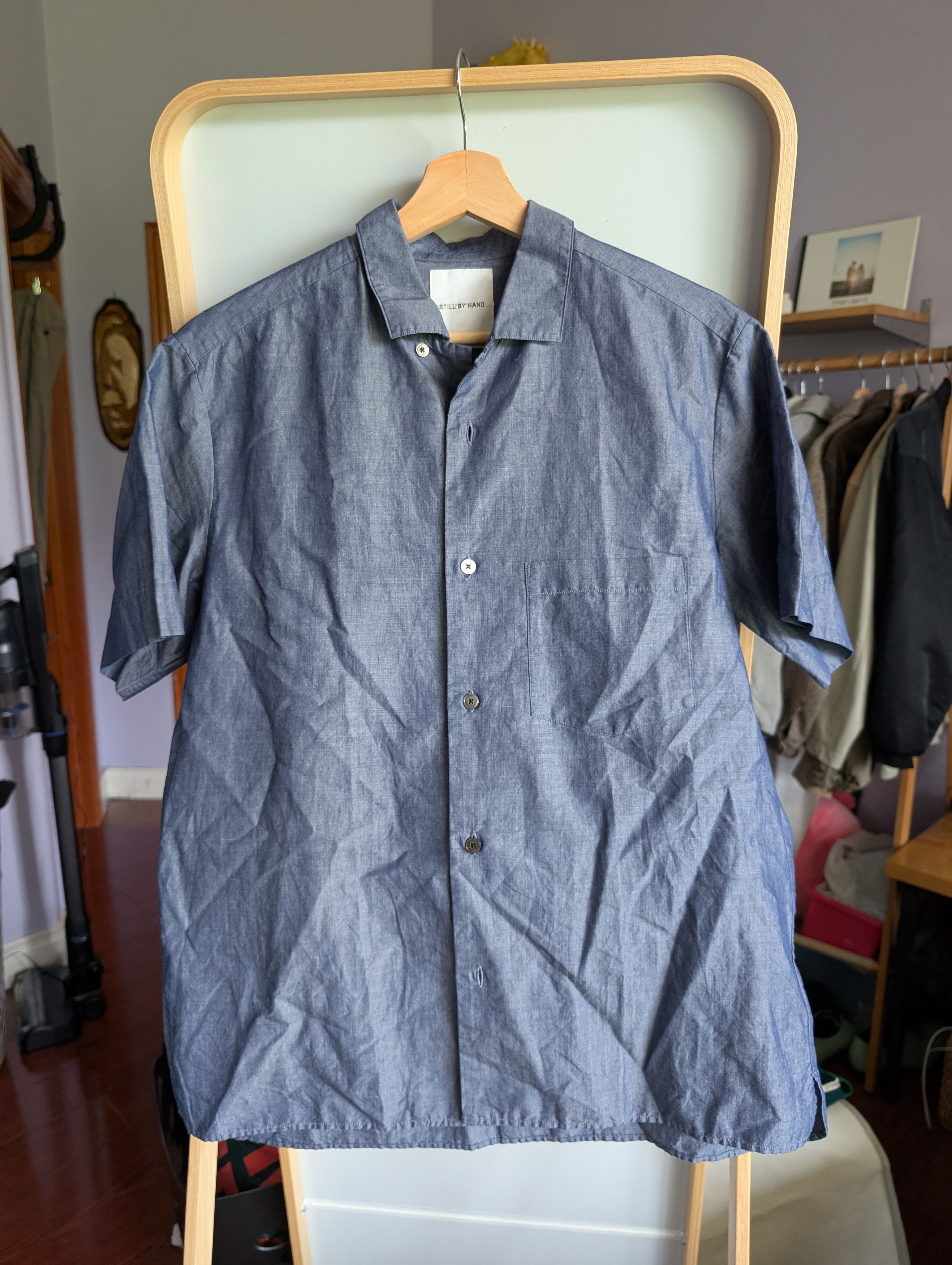 STILL BY HAND Linen cotton chambray shirt Size US M / EU 48-50 / 2 - 1 Thumbnail