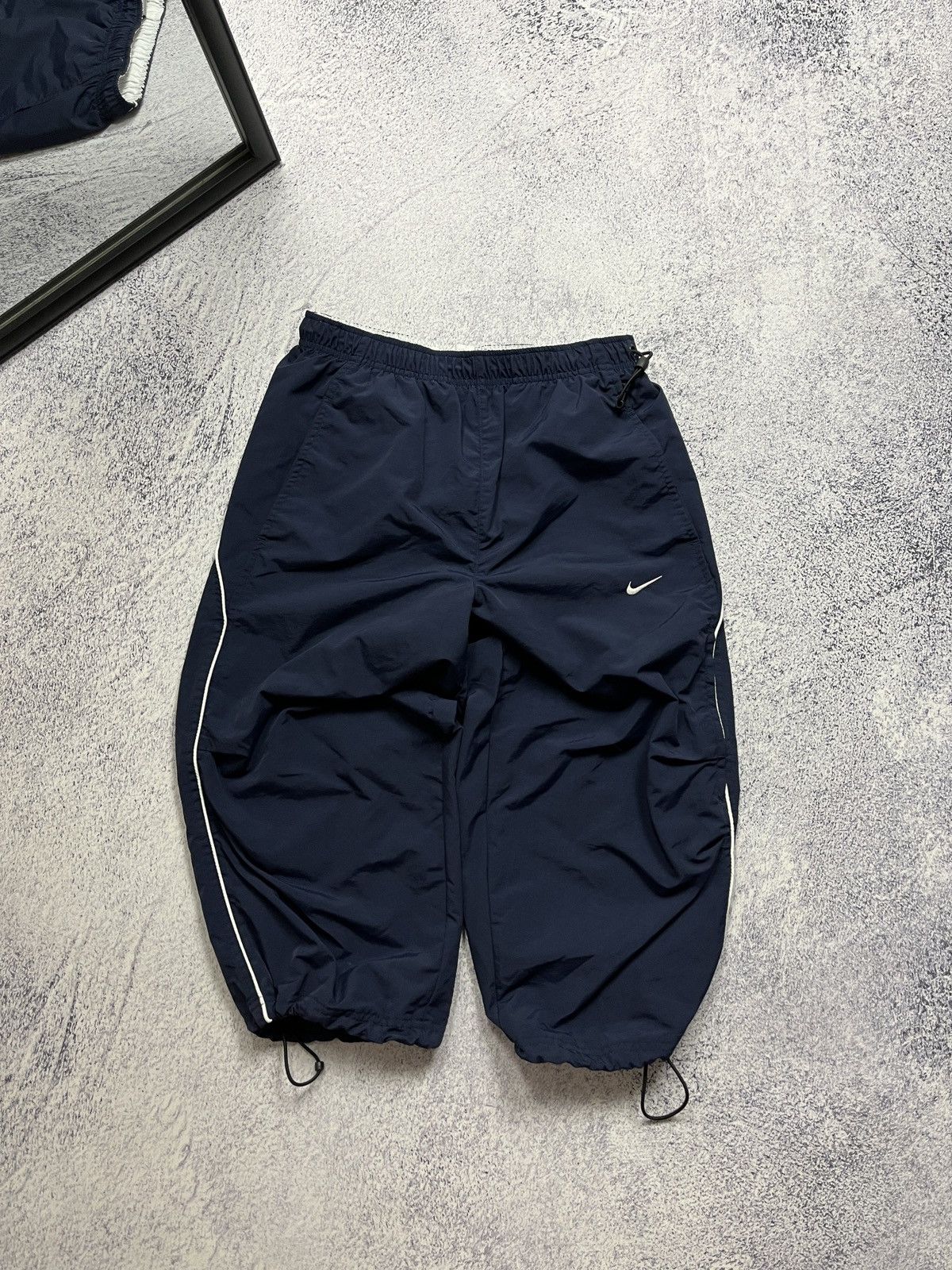 Nike × Vintage Nike Y2k Nylon Drill Track 2/3 Pants Breeches Size US 30 / EU 46 - 1 Thumbnail