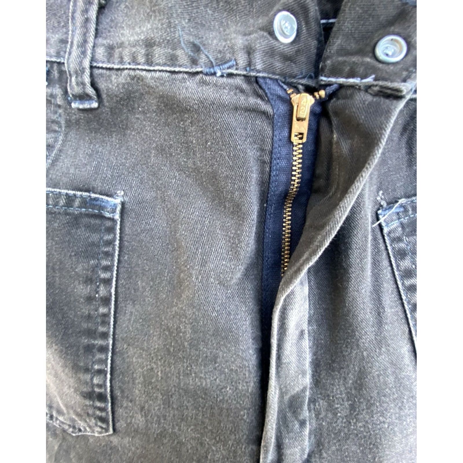 Bell VINTAGE Sailor Pants Flare Bell Botton Talon 42 Zipper 60s 70s 34 in Waist Casual Military Womens/Vintage Pants 34 Inseam 28 Waist to Hem 38.5 in Size US 34 / EU 50 - 4 Thumbnail