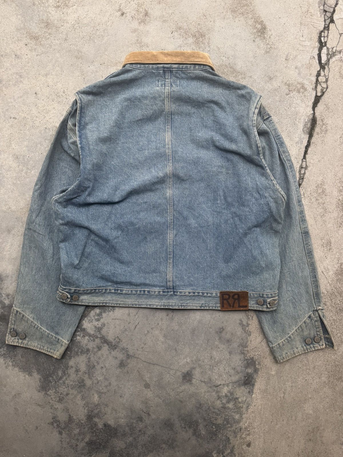 RRL Ralph Lauren × Ralph Lauren × Vintage Vintage RRL corduroy collar denim jacket ralph lauren Size US XL / EU 56 / 4 - 14 Thumbnail