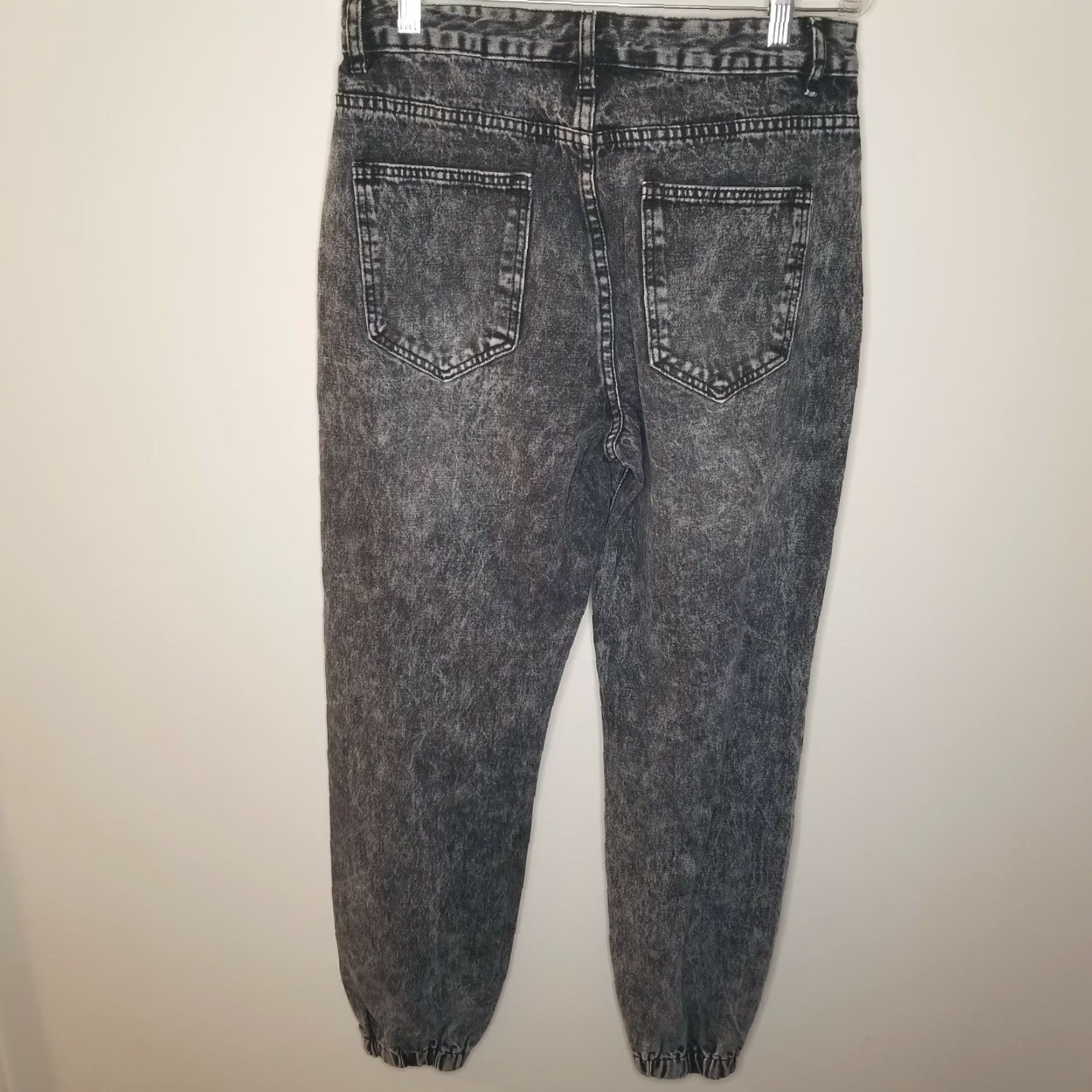 Shein SHEIN Women's Black Distressed Ripped Jogger Jeans Size L Size 36" / US 14 / IT 50 - 4 Thumbnail