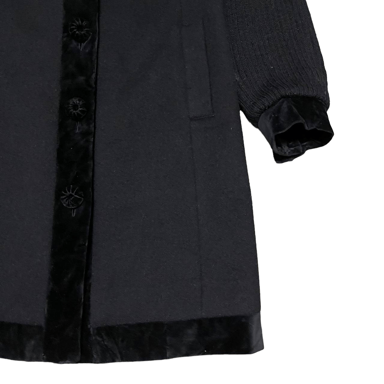 Valentino Valentino Garavani Tessuto Atelier Wool Coat Knitted Sleeve Size M / US 6-8 / IT 42-44 - 5 Thumbnail