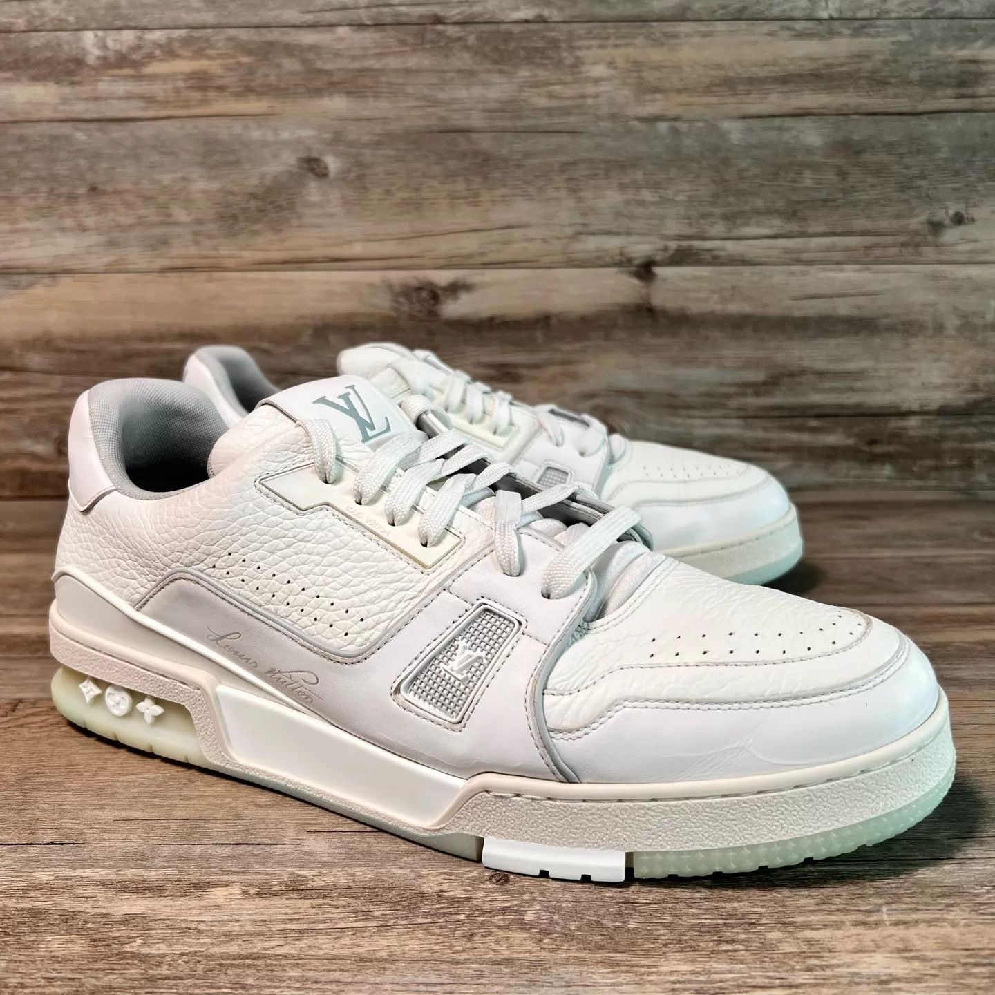 Louis Vuitton LV Trainer White Cement UK10.5 (44.5) 95 New Size US 11.5 / EU 44-45 - 2 Thumbnail