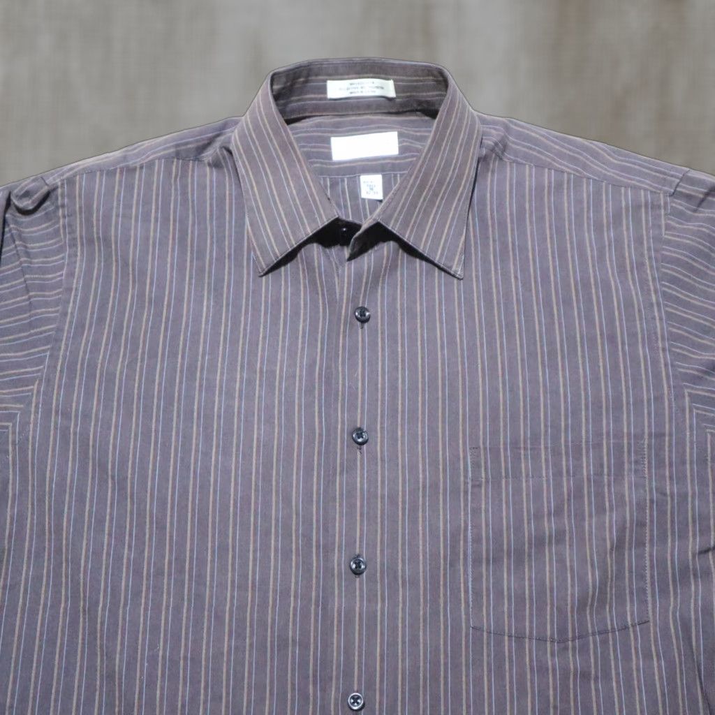 Van Heusen VINTAGE Van Heusen Shirt Black Striped Button Up 16 32/33 Mens Size 16 Black Striped Dress Shirt Button-Down Collar Long Sleeve Cotton Blend - Size US L / EU 52-54 / 3 - 1 Thumbnail