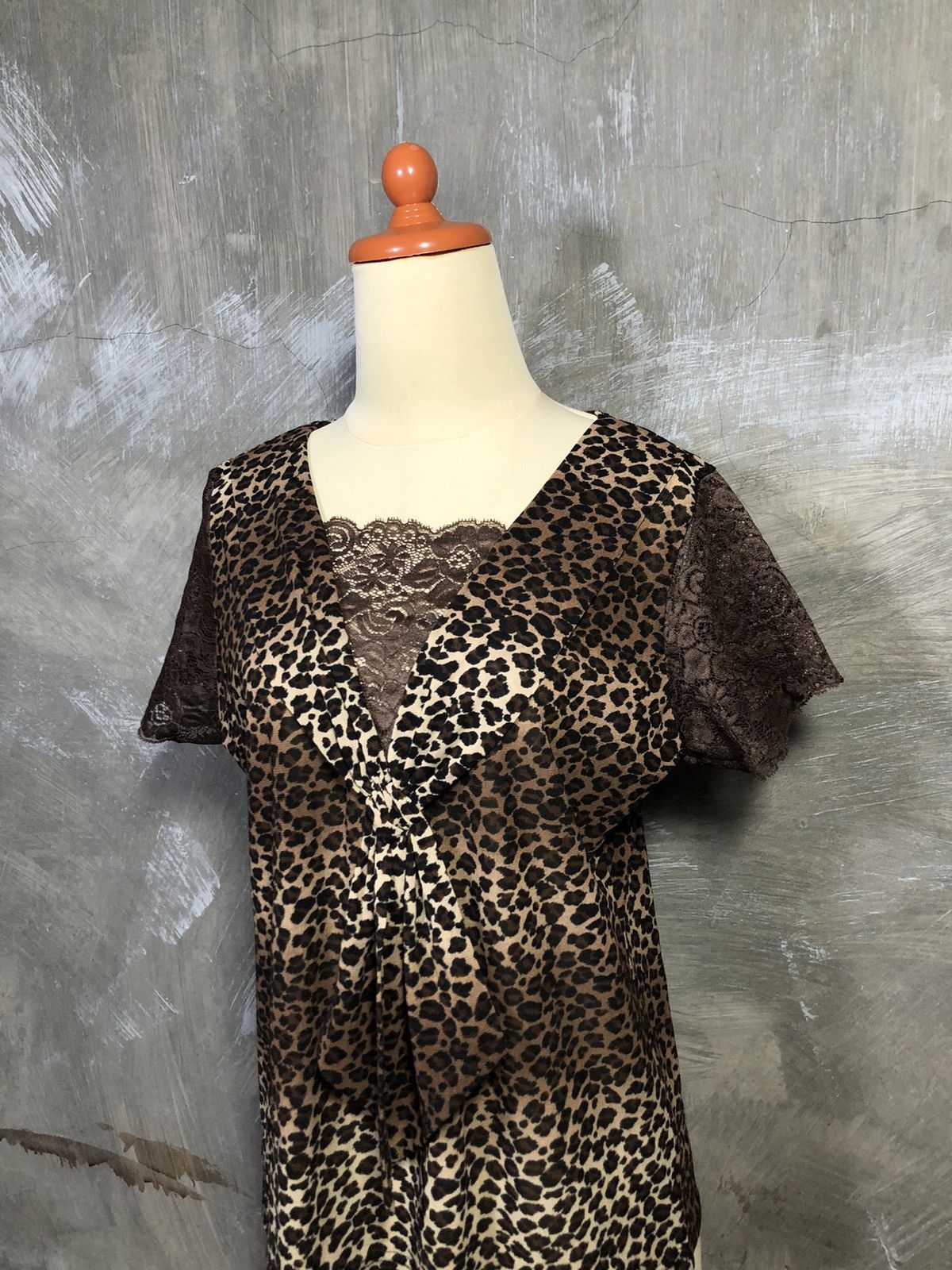 Japanese Brand Y2K Leopard Pattern Blouse Tops Women Size M / US 6-8 / IT 42-44 - 12 Thumbnail