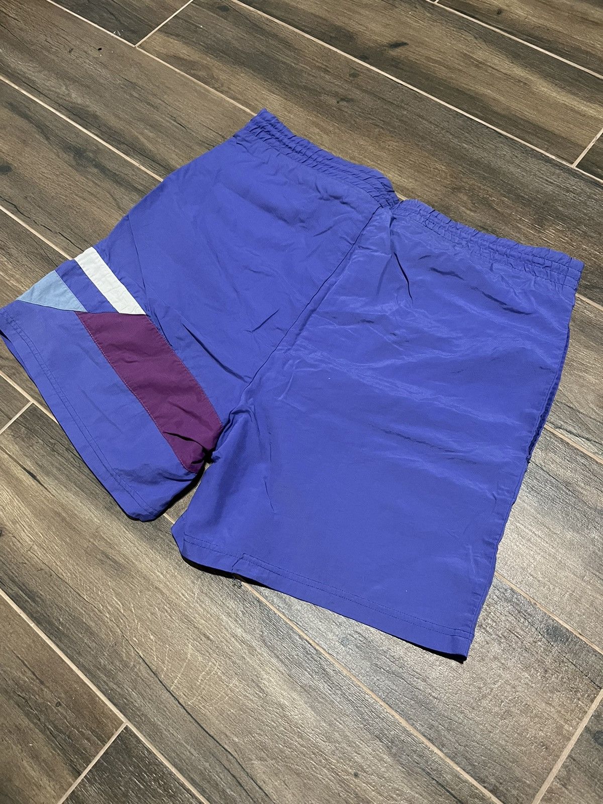 Adidas × Vintage Vintage West Germany Nylon Track Shorts Purple Athletic Size US 36 / EU 52 - 5 Thumbnail
