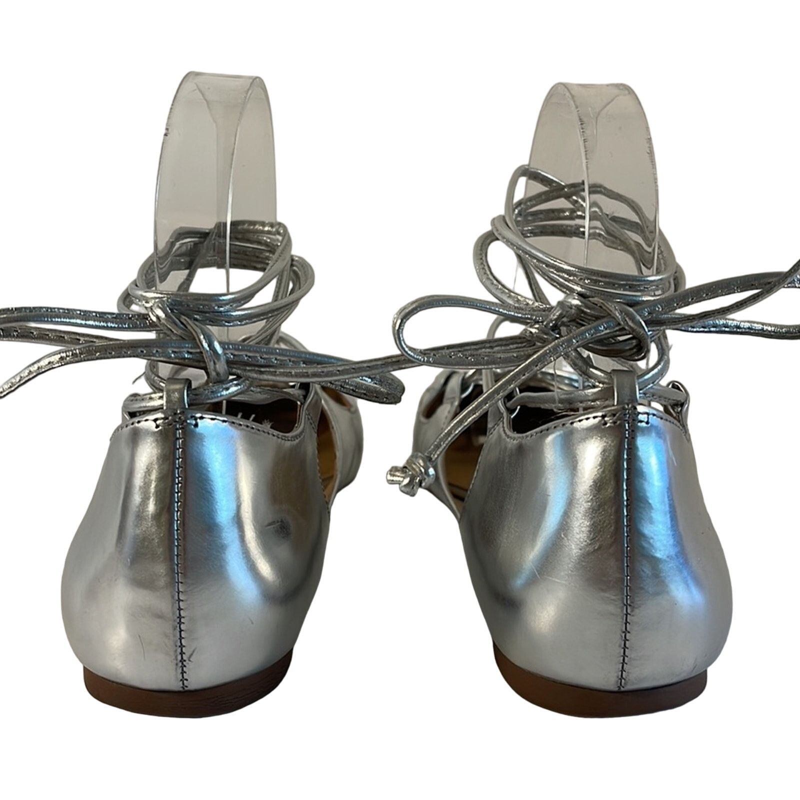 Banana Republic Banana Republic Allie Chrome Silver Lace-Up Flats Size 7 Size US 7 / IT 37 - 5 Thumbnail