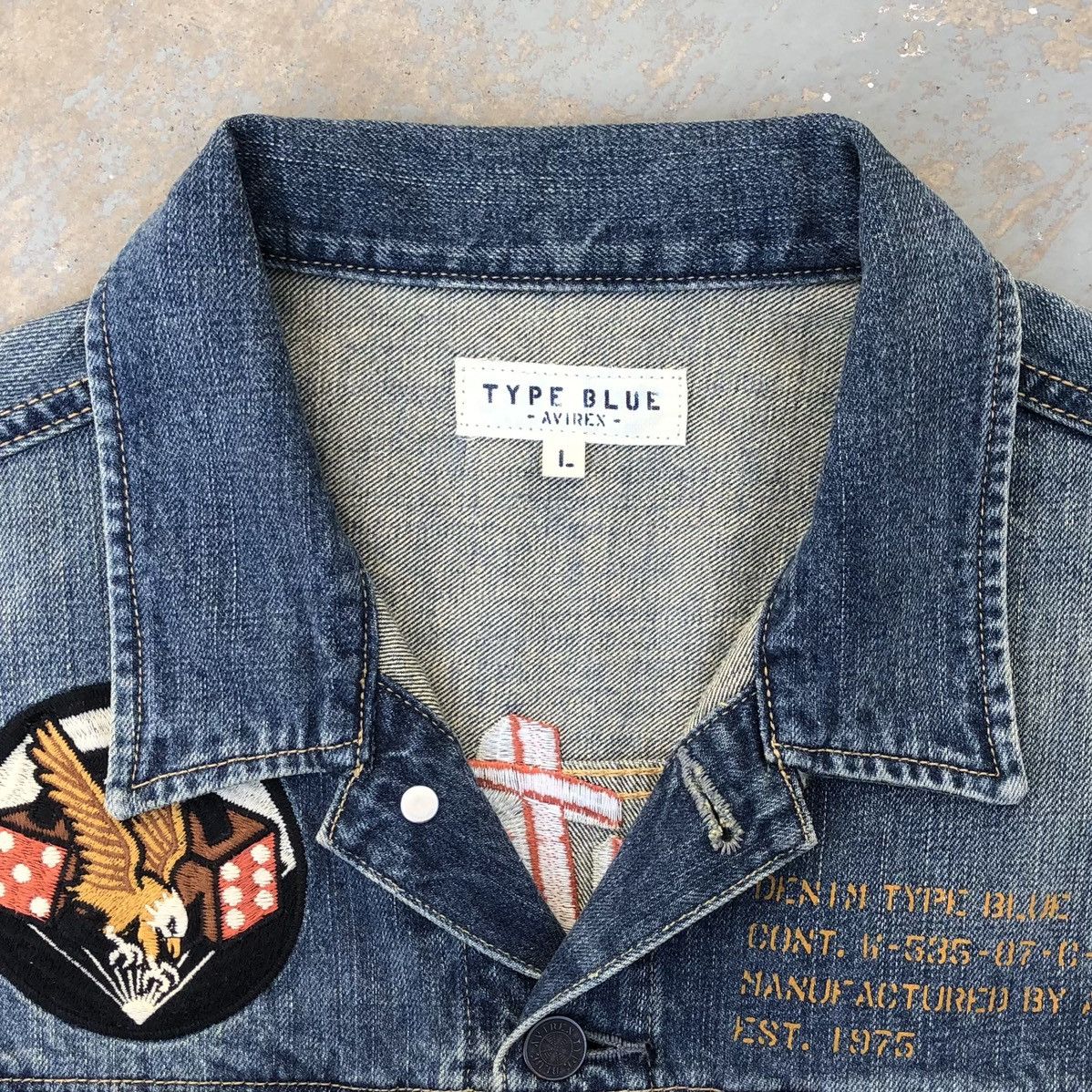 Avirex AVIREX Type Blue Denim Souvenir Jacket Size US L / EU 52-54 / 3 - 18 Thumbnail